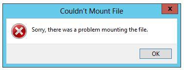 Problem mounting the file error